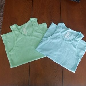Blue and Green Tank Tops